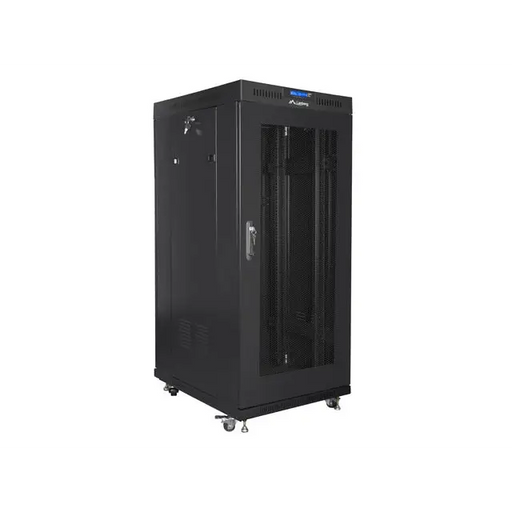 Lanberg rack cabinet 19’’ free-standing 27U / 600x800 self-assembly flat pack with mesh door LCD black - Сървърни и
