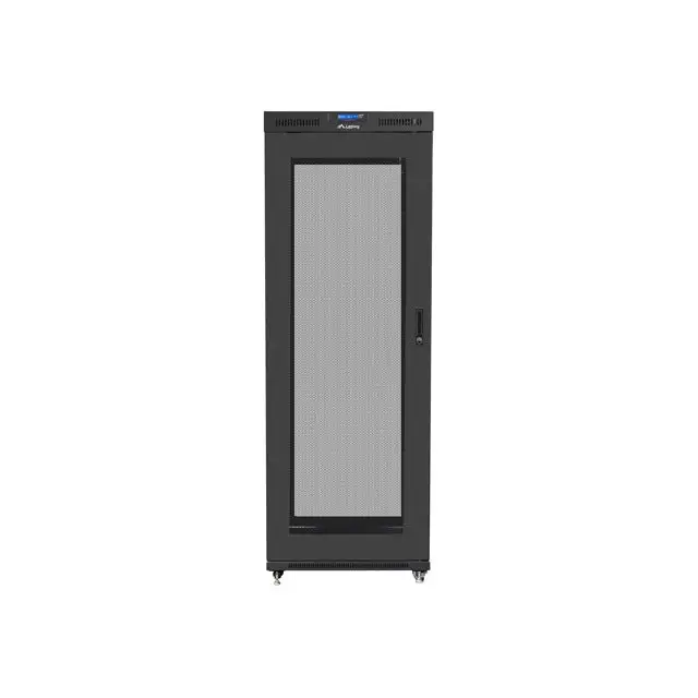Lanberg rack cabinet 19’’ free-standing 42U/800x1000 (flat pack) with mesh door lcd black v2 - Сървърни и