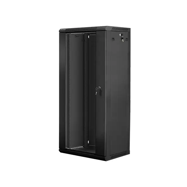 Lanberg rack cabinet 19’’ wall-mount 27U / 600x450 for self-assembly (flat pack) black - Сървърни и комуникационни