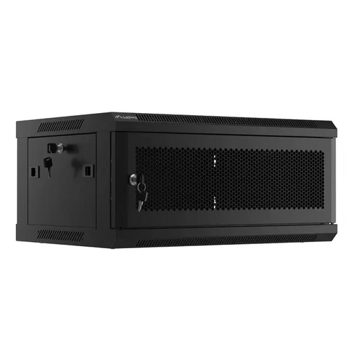 Lanberg rack cabinet 19’’ wall-mount 4U/600x450 with perforated door black (flat pack) - Сървърни и комуникационни