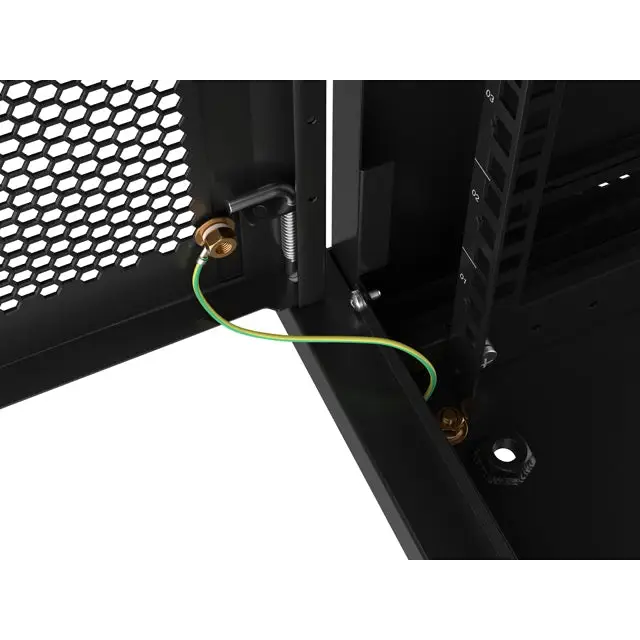 Lanberg rack cabinet 19’’ wall-mount 4U/600x450 with perforated door black (flat pack) - Сървърни и комуникационни