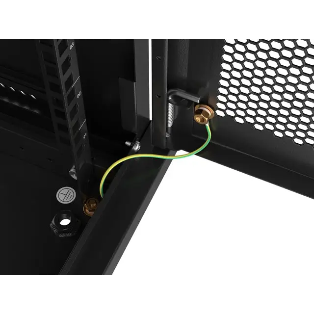 Lanberg rack cabinet 19’’ wall-mount 4U/600x450 with perforated door black (flat pack) - Сървърни и комуникационни