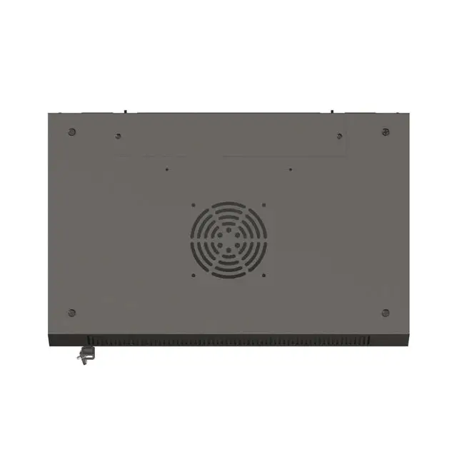 Lanberg rack cabinet 19’’ wall-mount 6U/540x350 (flat pack) with glass door black - Сървърни и комуникационни