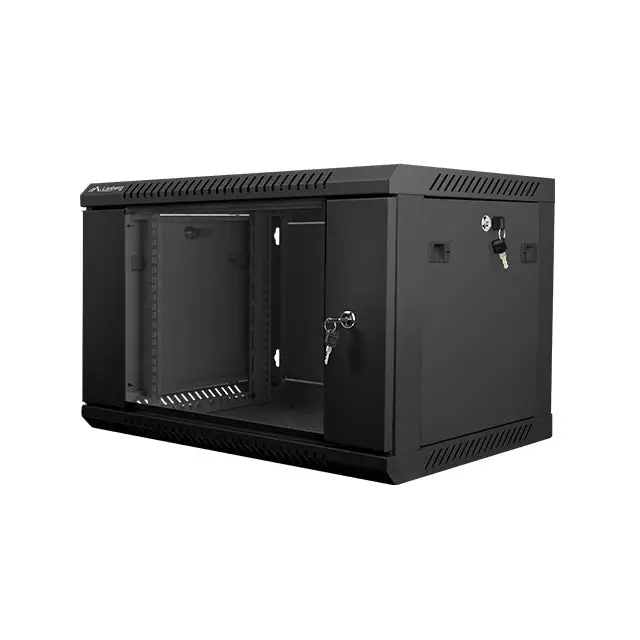 Lanberg rack cabinet 19’’ wall-mount 6U / 600x450 for self-assembly (flat pack) black - Сървърни и комуникационни