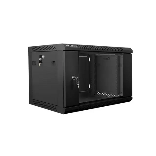 Lanberg rack cabinet 19’’ wall-mount 6U / 600x450 for self-assembly (flat pack) black - Сървърни и комуникационни