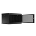 Lanberg rack cabinet 19’’ wall-mount 6U/600x450 with perforated door black (flat pack) - Сървърни и комуникационни
