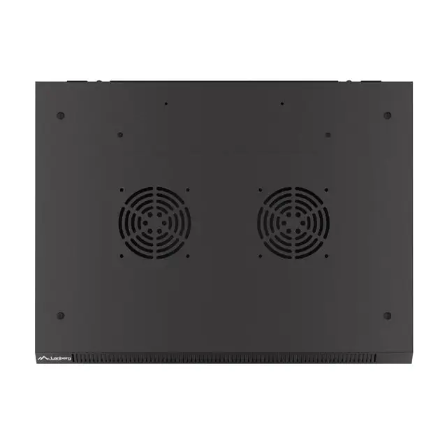 Lanberg rack cabinet 19’’ wall-mount 6U/600x450 with perforated door black (flat pack) - Сървърни и комуникационни