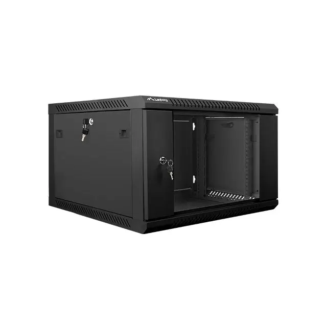 Lanberg rack cabinet 19’’ wall-mount 6U / 600x600 for self-assembly (flat pack) black - Сървърни и комуникационни