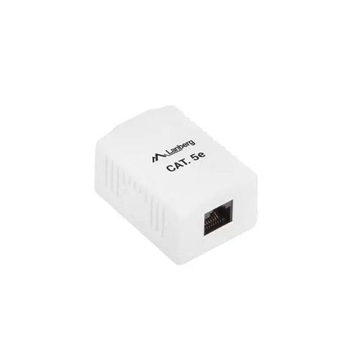 Lanberg surface-mount box CAT.5e UTP UNshielded 1X RJ45 white - Конектори<<<LANBERG адаптери конектори и