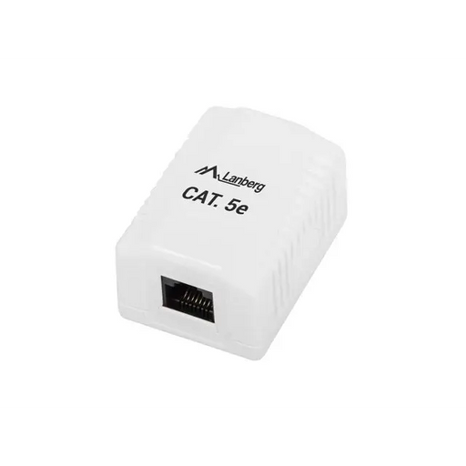 Lanberg surface-mount box CAT.5e UTP UNshielded 1X RJ45 white - Конектори<<<LANBERG адаптери конектори и