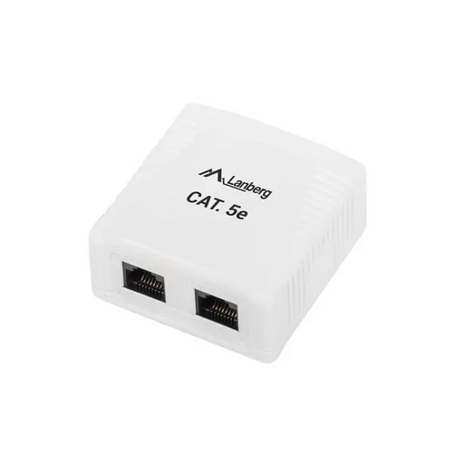 Lanberg surface-mount box CAT.5e UTP UNshielded 2X RJ45 white - Конектори<<<LANBERG адаптери конектори и