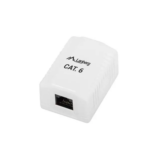 Lanberg surface-mount box CAT.6 UTP UNshielded 1X RJ45 white - Конектори<<<LANBERG адаптери конектори и