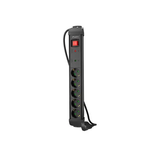 Lanberg surge protector sp1 5m 5x schuko outlets black - Разклонители<<<LANBERG сървърни шкафове и