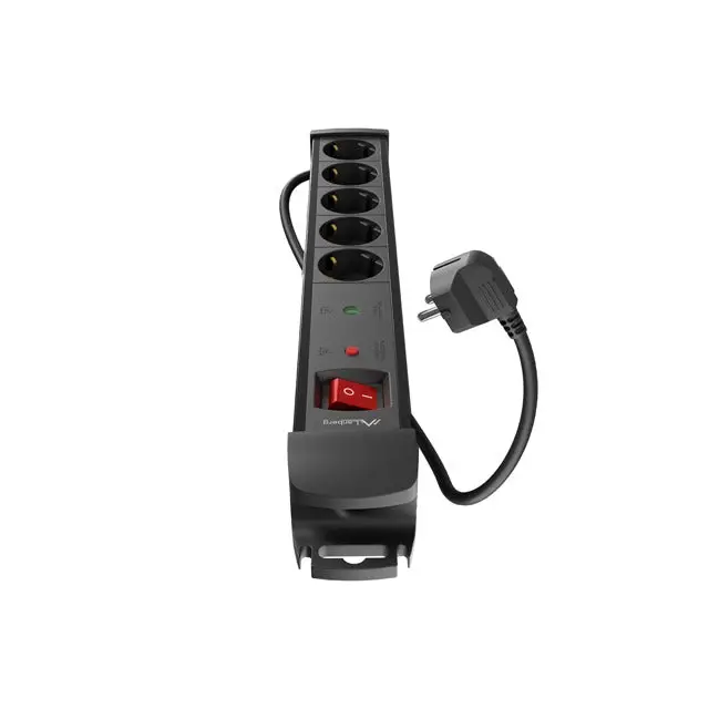 Lanberg surge protector sp1 5m 5x schuko outlets black - Разклонители<<<LANBERG сървърни шкафове и