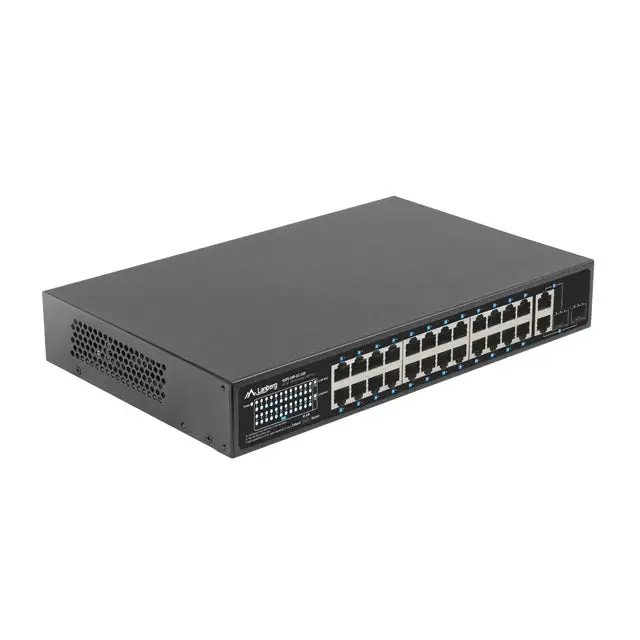 Lanberg Switch 24 x 100MB POE+/2 x Combo Rack 19’’ Gigabit Ethernet 250W - Комутатори<<<LANBERG мрежово и