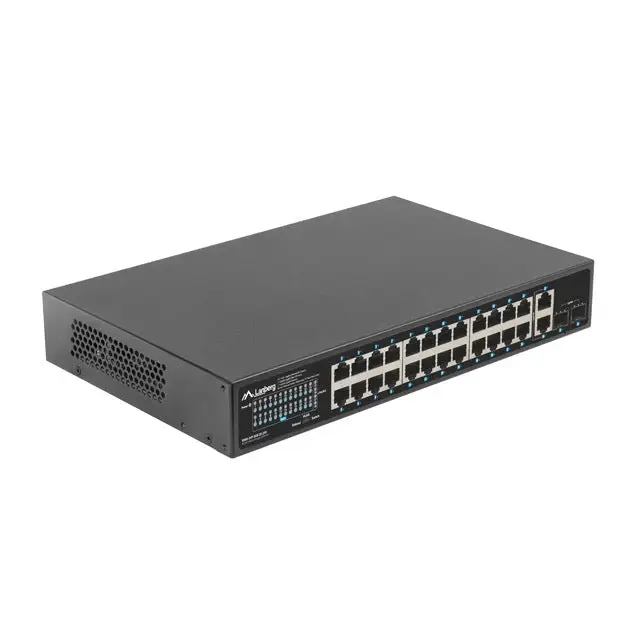 Lanberg switch 24x 1GB poe+/2x GB 2x sfp rack 19’’ gigabit ethernet 250w - Комутатори<<<LANBERG мрежово и