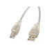 Lanberg USB-A (M) -> USB-B (M) 2.0 cable 3m transparent ferrite - USB<<<LANBERG кабели<<<LANBERG<<<PolyComp&&&USB