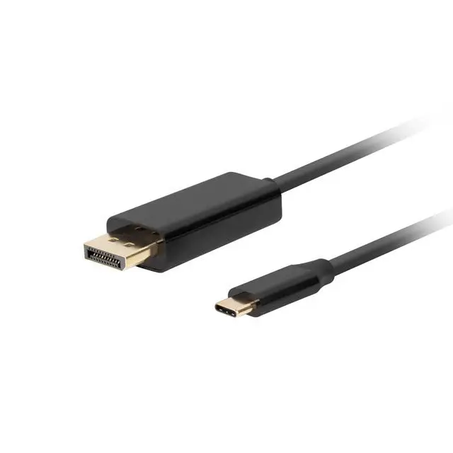 Lanberg USB-C (M) -> display port (M) cable 1.8m 4K 60Hz black - Видео<<<LANBERG кабели<<<LANBERG<<<PolyComp