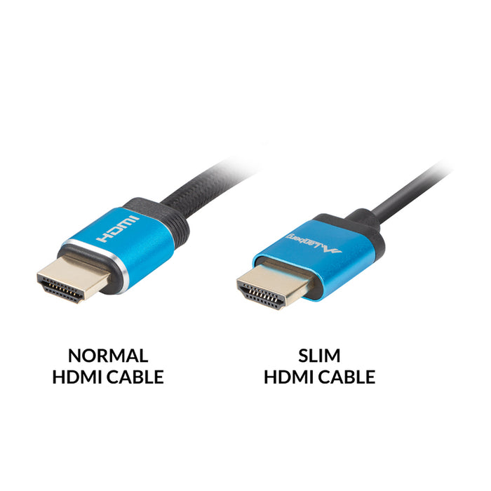 Lanberg HDMI M/M V2.0 4K cable 1m, slim, black