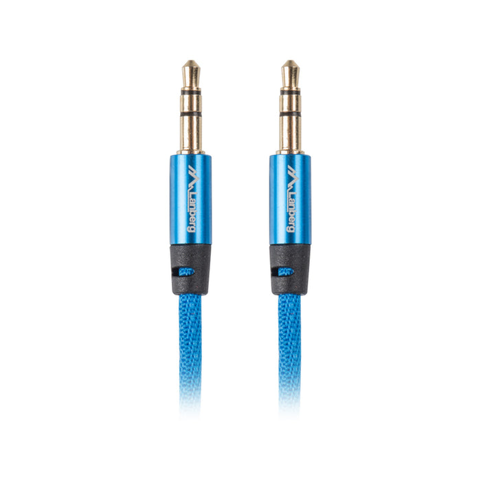 Lanberg mini jack 3.5mm M/M 3 pin cable 1m, blue premium