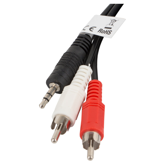 Lanberg mini jack 3.5mm (M) 3 pin -> 2X RCA (chinch) (M) cable 2m