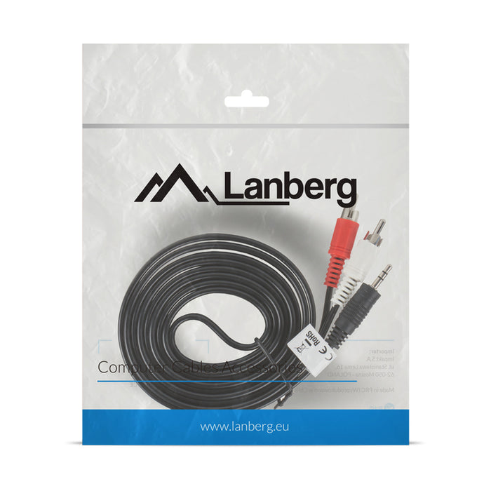 Lanberg mini jack 3.5mm (M) 3 pin -> 2X RCA (chinch) (M) cable 2m