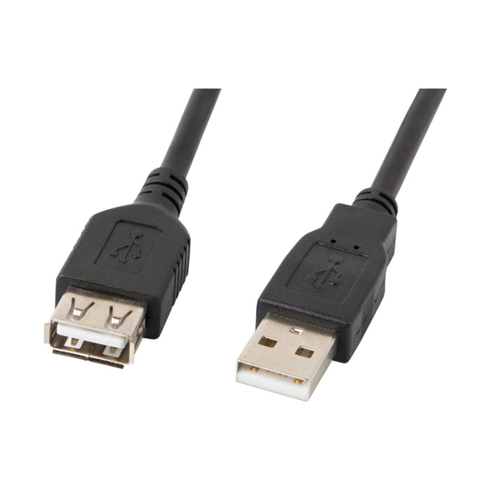 Lanberg extension cable USB 2.0 AM-AF, 5m, black
