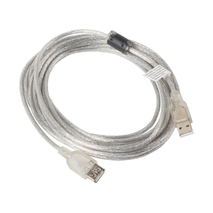 Lanberg extension cable USB 2.0 AM-AF, 5m, transparent ferrite
