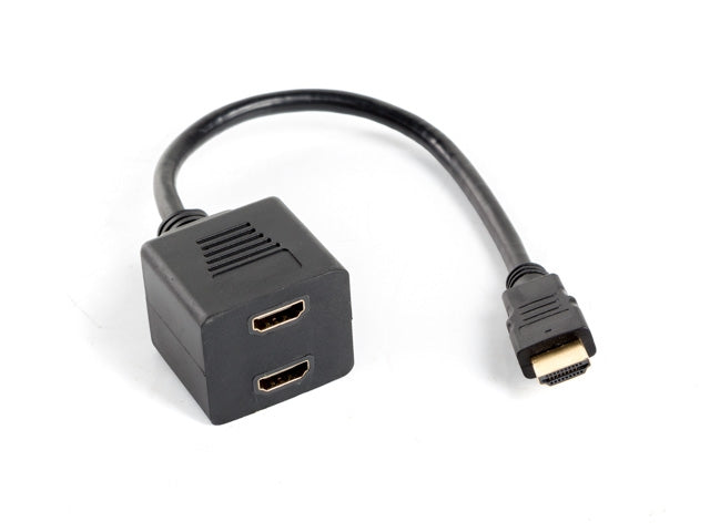 Lanberg adapter HDMI-A (m) -> HDMI-A (f) x2 splitter, 20cm cable