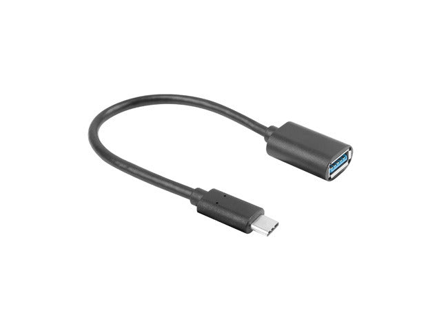 Lanberg Adater Cable USB-C(M) 3.1->USB-A(F) OTG 15CM Black