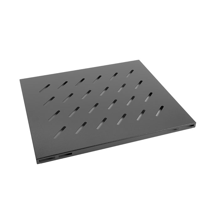 Lanberg 19" fixed shelf 1U / 465x500mm, max load capacity up to 120 kg, black