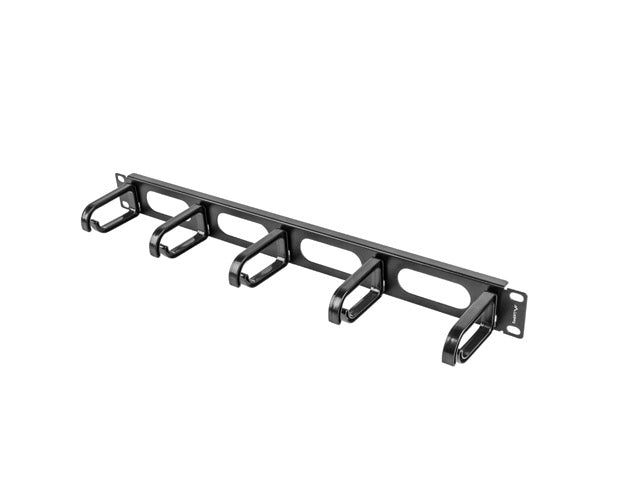 Lanberg 19" cable management AK-1205-B panel 5 rings - type b 1U, black