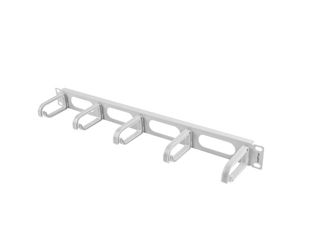 Lanberg 19" cable management AK-1205-S panel 5 rings - type b 1U, grey