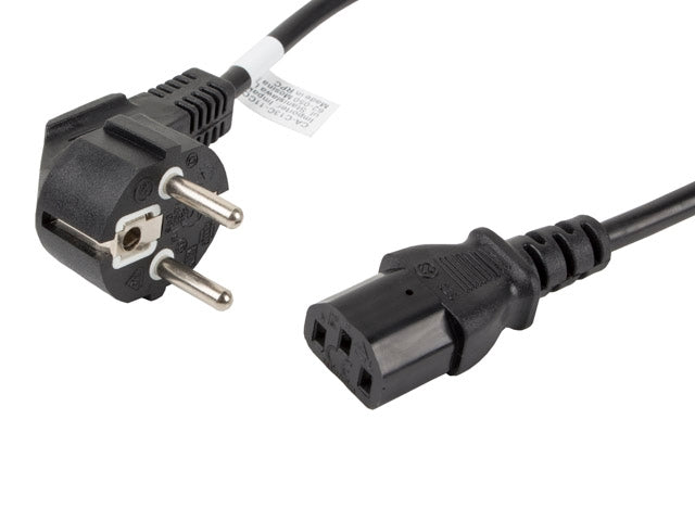 Lanberg CEE 7/7 -> IEC 320 C13 power cord 1.8m VDE, black