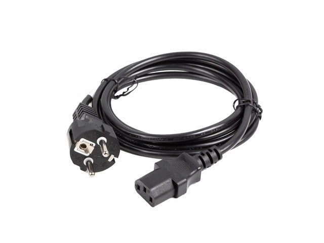 Lanberg CEE 7/7 -> IEC 320 C13 power cord 1.8m VDE Straight, black