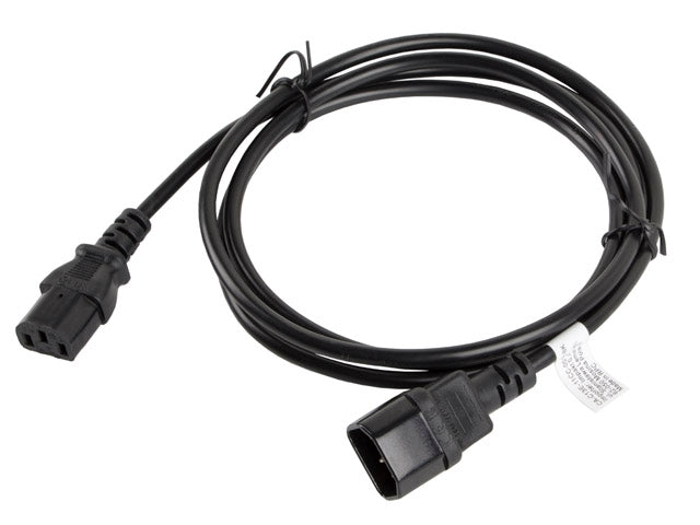 Lanberg extension power supply cable IEC 320 C13 -> C14 1.8m VDE, black