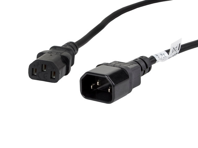 Lanberg extension power supply cable IEC 320 C13 -> C14 1.8m VDE, black