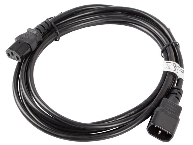 Lanberg extension power supply cable IEC 320 C13 -> C14 3m VDE, black