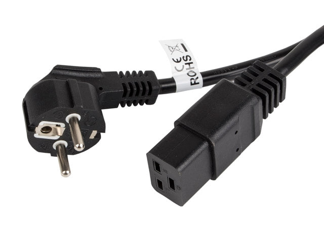 Lanberg CEE 7/7 -> IEC 320 C19 power cord 16A 1.8m VDE, black