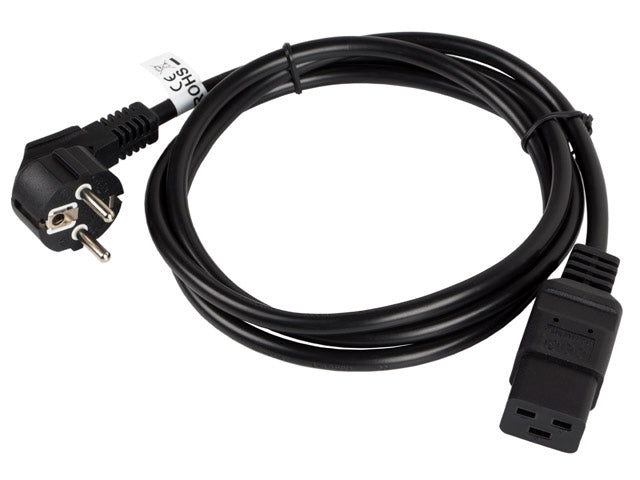 Lanberg CEE 7/7 -> IEC 320 C19 power cord 16A 1.8m VDE, black