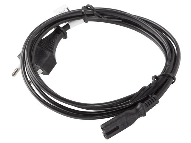 Lanberg CEE 7/16->IEC 320 C7 EURO (RADIO) Power Cord 3m VDE, Black