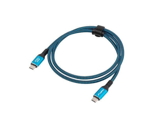 Lanberg USB-C M/M 4.0 cable 1m 240w 8k 60hz black-blue