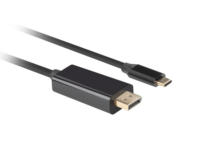 Lanberg USB-C (M) -> display port (M) cable 1.8m 4K 60Hz, black