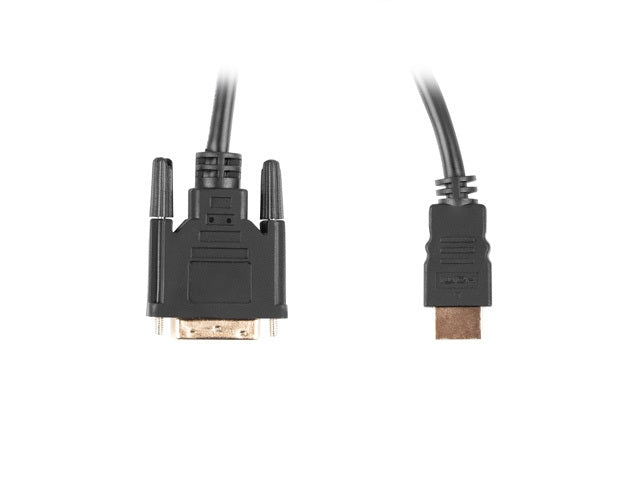 Lanberg HDMI (M) -> DVI-D (M) (24+1) cable 1.8m, dual link, with gold-plated 4K connectors, black