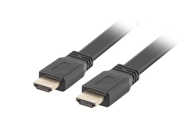 Lanberg HDMI M/M V2.0 cable 0.5m, 4K flat, black