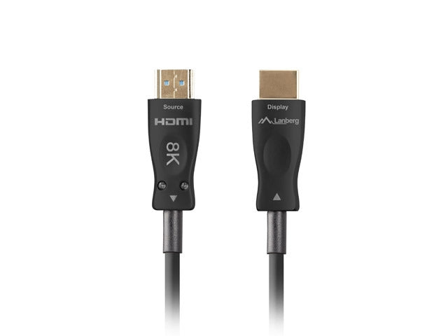 Lanberg HDMI M/M v2.1 cable 50m optical black aoc