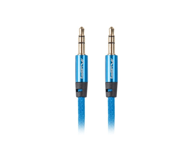 Lanberg mini jack 3.5mm M/M 3 pin cable 1m, blue premium