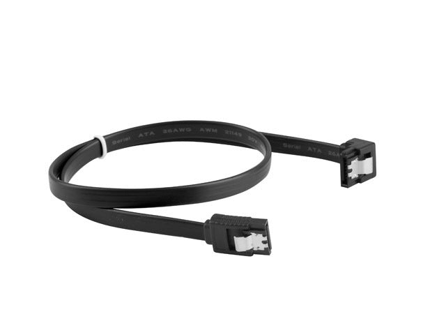 Lanberg SATA DATA III (6GB/S) F/F cable 50cm metal clips angled, black