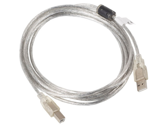 Lanberg USB-A (M) -> USB-B (M) 2.0 cable 3m, transparent ferrite