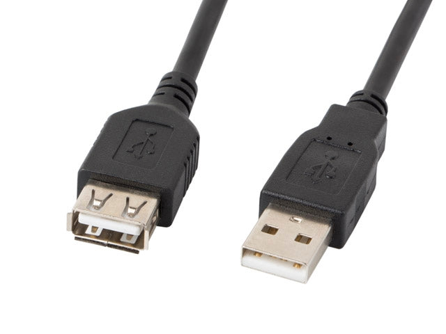 Lanberg extension cable USB 2.0 AM-AF, 5m, black
